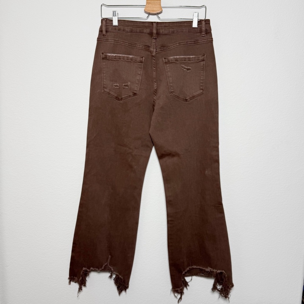 Blakeley Distressed Mocha Brown Jeans - Picture 3 of 8